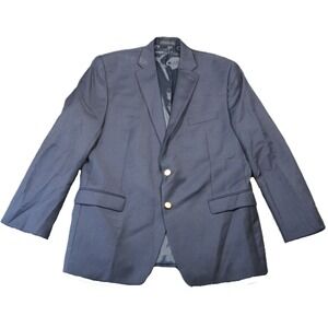 Lauren Ralph Lauren‎ Wool Blazer 44R Navy Gold Two Button Lined Wedding Guest